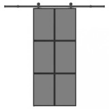vidaXL Ușă glisantă cu set de feronerie sticlă temperată și aluminiu