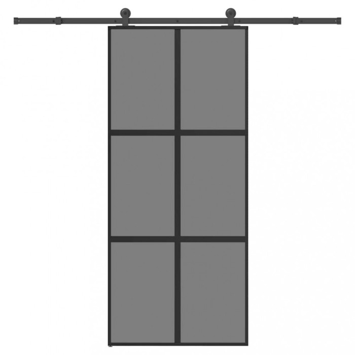 vidaXL Ușă glisantă cu set de feronerie sticlă temperată și aluminiu 3332987