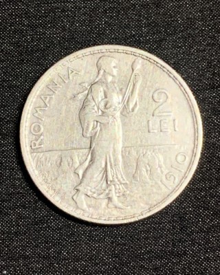 Moneda 2 lei 1910 argint foto