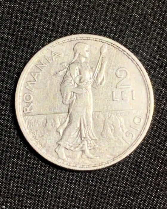 Moneda 2 lei 1910 argint