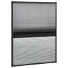 Plasa insecte pentru ferestre, 80x100 cm, aluminiu, cu umbrar