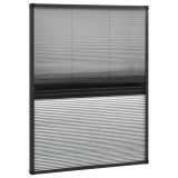 Plasa insecte pentru ferestre, 80x100 cm, aluminiu, cu umbrar