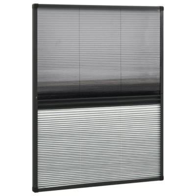 Plasa insecte pentru ferestre, 80x100 cm, aluminiu, cu umbrar foto