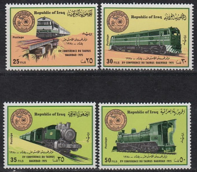 Irak 1975 - Locomotve, cai ferate, serie neuzata foto