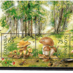 !!! RARR : SLOVENIA - CIUPERCI 1996 , BLOC - NESTAMPILAT/ FLORA