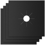 Set 4 folii de protectie pentru plita M008B, Reutilizabile, Fibra de sticla/Teflon, 27x27 cm, Negru, Oem