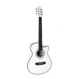 Chitara Clasica 4/4, 95cm, Alb, Lemn Tei, Corzi Bronz Fosfor, 6 Corzi, Cutaway, Incepatori/Avansati