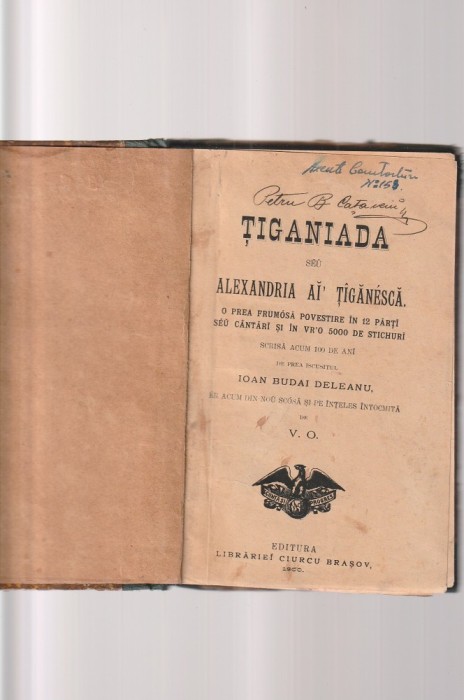 IOAN BUDAI DELEANU - TIGANIADA ( 1900 )