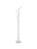 Cuier pom metalic SL Sander, 6 agatatori, suport umbrela, alb