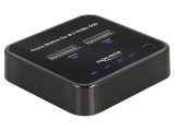 Stație de andocare USB 3.2 Gen 2 pentru M.2 NVMe SSD, neagră