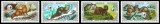 Mongolia 1986 - Seria Completă Zibelina Protejată / Samurul de Taiga (Martes zibellina / Sable) 4 Valori x 60 Mung MNH -MNG1