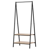 HOMCOM Suport pentru haine, suport pentru pantofi și accesorii de stil contemporan &icirc;n formă triunghiulară dim. 64L x 43l x 149H cm 2 rafturi MDF lemn