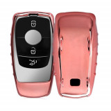 Cumpara ieftin Husa Cheie Auto pentru Mercedes Benz, Smart Key, Silicon, Rose Gold, 45328.93