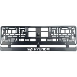 Set 2 bucati, suport numar inmatriculare Carbon, Hyundai