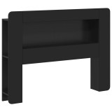 vidaXL Tablă de pat cu sertar cu depozitare Negru Lemn prelucrat 8001256