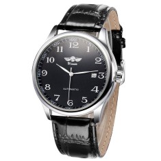 Ceas barbatesc de mana T-Winner Clasic Retro Vitange Mecanic Automatic Fashion Casual Elegant foto