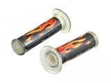 Set Mansoane Ghidon Moto Silicon Revo, Negru-Rosu, Diametru 22/24.5mm, Lungime 120mm