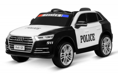 Masinuta electrica de politie Audi Q5 90W 12V 7Ah echipata PREMIUM Police foto