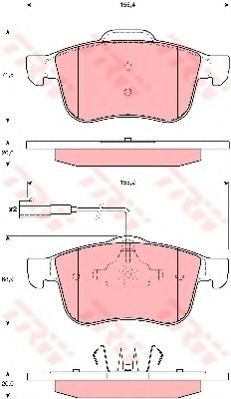 Set placute frana,frana disc ALFA ROMEO 159 (939) (2005 - 2011) TRW GDB1647 foto