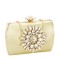 Geanta clutch auriu cu brosa BRS-210 06