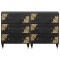 Bufet 2 buc. 60 x 33 x 75 cm Lemn de mango solid Negru - 5
