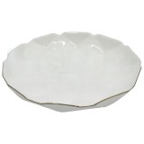 Set 6 Farfurii Adanci Opal Infinity Alb cu Margini Aurii 21cm DNC63273