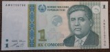 1 somoni 1999, Tadjikistan, UNC