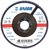 Unior 1216 - Disc lamelar profil drept 125x22 mm granulatie 60