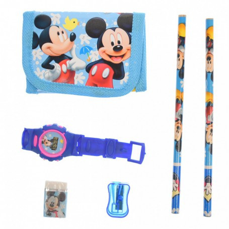 Set ceas pentru copii, cu Mickey Mouse si rechizite, Oem | Okazii.ro
