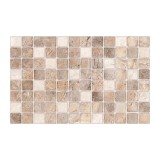 Faianta baie / bucatarie Marmo Beige 2042-0583, 25 x 40 cm, lucioasa, bej, aspect mozaic