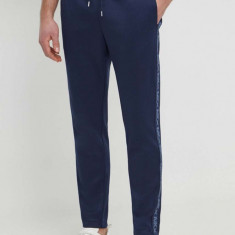 Michael Kors pantaloni de trening culoarea albastru marin, cu imprimeu