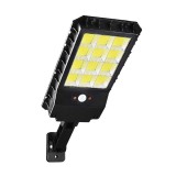 Lampa Solara LED 12COB 120W 6000K, Suport Prindere, Autonomie 10h, IP65, ABS, Negru, Iluminat Exterior, Gradina