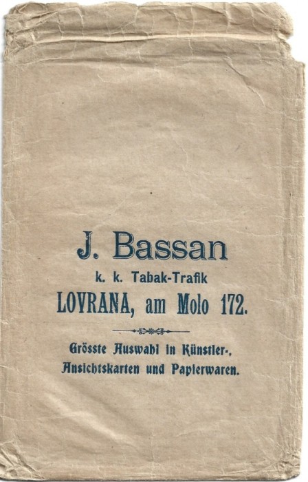 A3015N Plic J Bassan kk Tabak-Trafik, Lovana, Croația