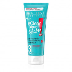 Crema de fata matifianta si hidratanta Clean Your Skin Light, 75ml, Eveline Cosmetics