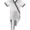 Costum Medical Pe Stil, Alb cu Elastan cu Garnitură neagra si pantaloni cu dungă neagra, Model Marinela - 2XL, 4XL