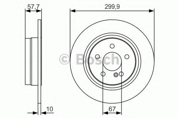Disc frana MERCEDES E-CLASS Cupe (C207) (2009 - 2016) BOSCH 0 986 479 S92