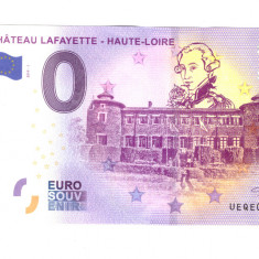 Bancnota souvenir Franta 0 euro Chateau LaFayette - Haute-Loire 2019-1, UNC