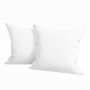 Set 2 huse pernute decorative din catifea cu fermoar, 45x45 cm, Madison, densitate 700 g/ml, Alb