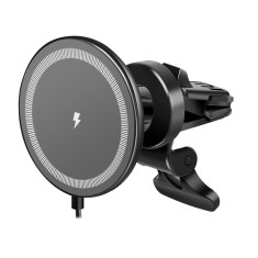 CAR HOLDER LOGILINK, magnetic, suport pt. iPhone, USB-A, max. 15W, prot. supratensiune, black, &amp;quot;PA0333&amp;quot; foto