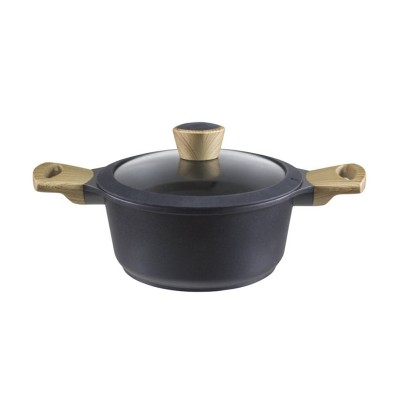 Oala cu capac Beper, 24 cm, aluminiu, interior teflon, capac sticla foto