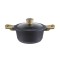 Oala cu capac Beper, 24 cm, aluminiu, interior teflon, capac sticla