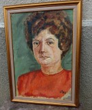 Portret femeie semnat EA