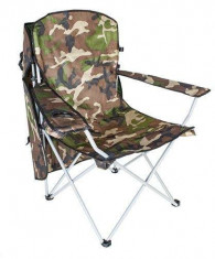 Scaun camping pliabil cu protectie solara Malatec, rezistenta UV, camo foto