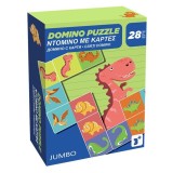 Joc de societate Domino cu carti dinozauri si forme Shopiens&reg;, 28 piese