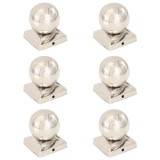 VidaXL Capace st&acirc;lpi tip glob, 6 buc., 91 x 91 mm, oțel inoxidabil