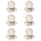 vidaXL Capace st&acirc;lpi tip glob, 6 buc., 91 x 91 mm, oțel inoxidabil 145495