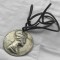 MEDALION vechi TUTANKHAMON multiple SIMBOLURI EGIPTENE rar OPULENT pe snur PIELE