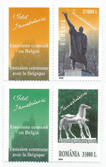 Romania, LP 1657/2004, Emis. com. Romania - Belgia, vinieta in lb. franceza, MNH foto
