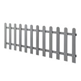 [neu.holz] Gard AAWP-99X2 WPC, 200 x 60 cm, lemn/plastic, gri HausGarden Leisure