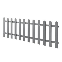 [neu.holz] Gard AAWP-99X2 WPC, 200 x 60 cm, lemn/plastic, gri HausGarden Leisure